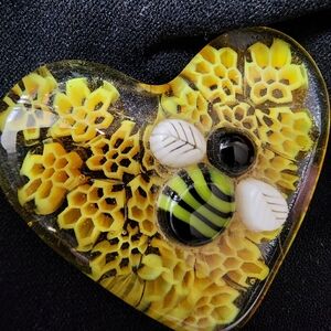Glass Heart Bumble Bee